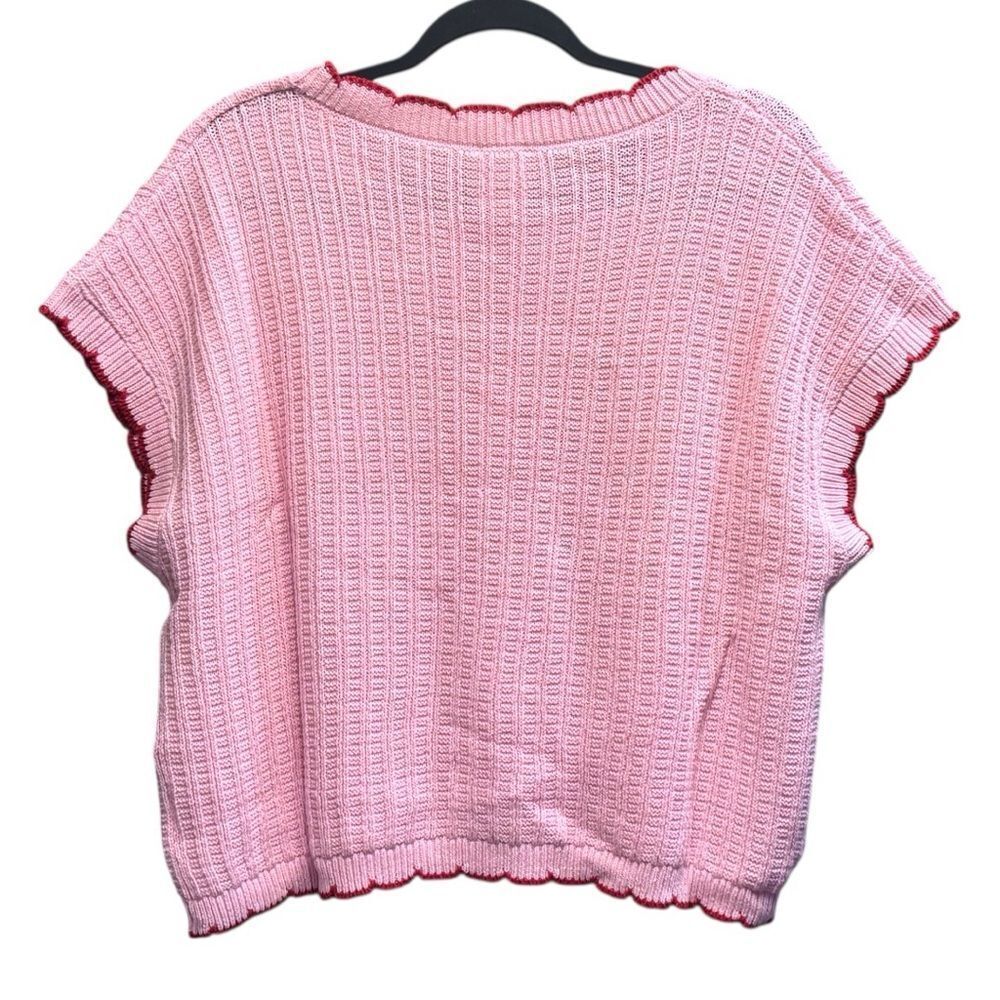 Pink Red Textured Light Weight Sweater Dolman Top NWT | SO ME - Picture 15 of 15